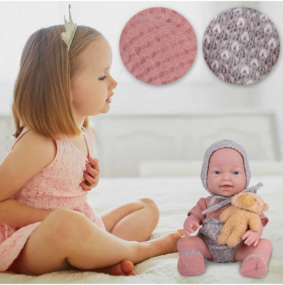 Malplay Lėlė kūdikis su priedais ir meškiuku 36 cm