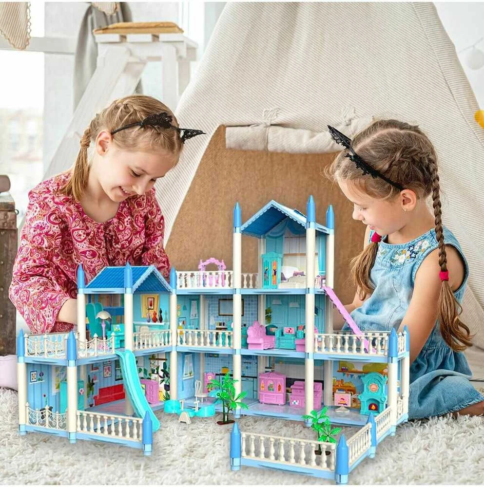 Malplay Lėlių namelis - vila su baldais ir priedais