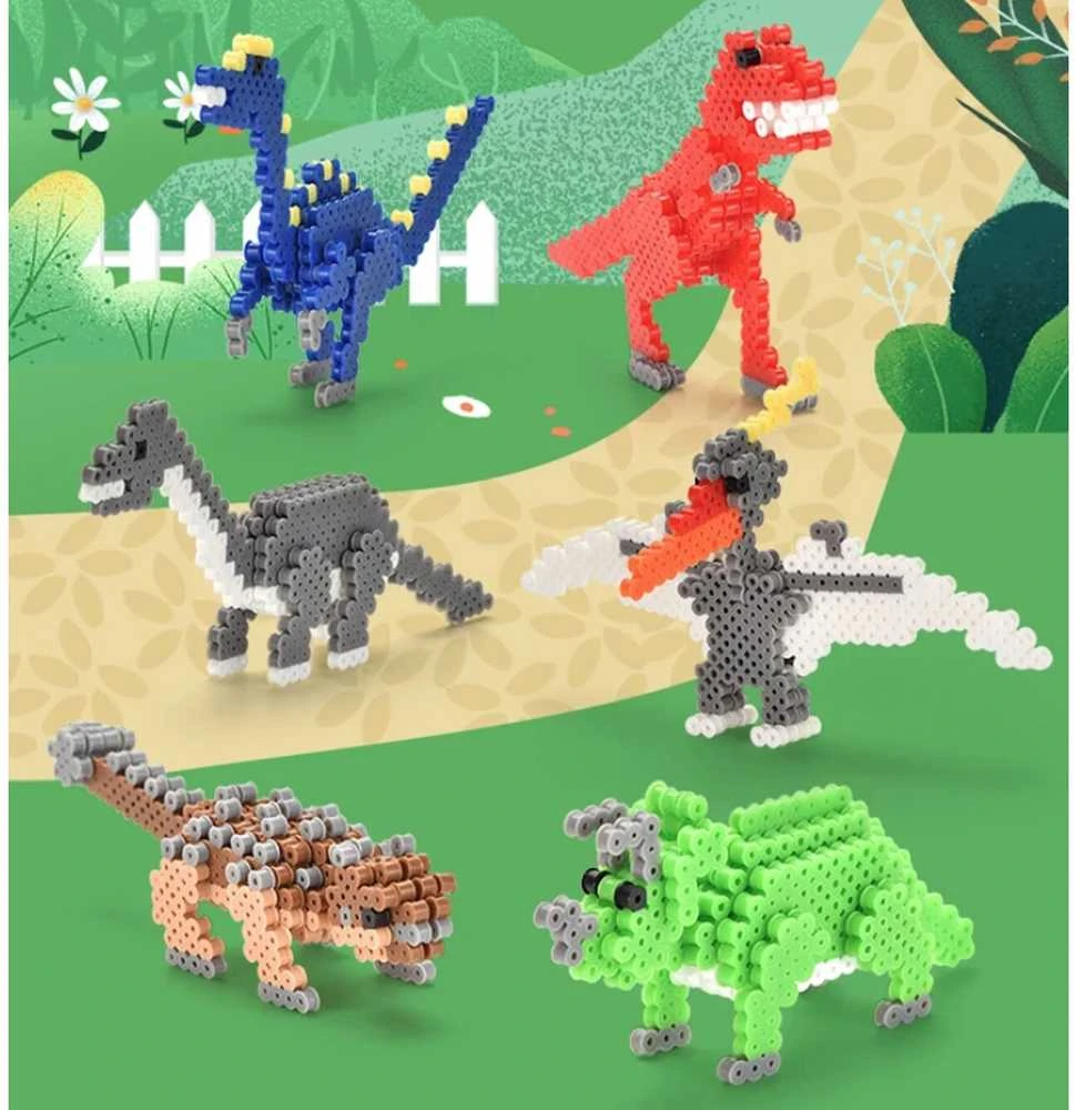 Malplay Lyginimo karoliukai, 3000 vnt. Dinozaurai, 3D
