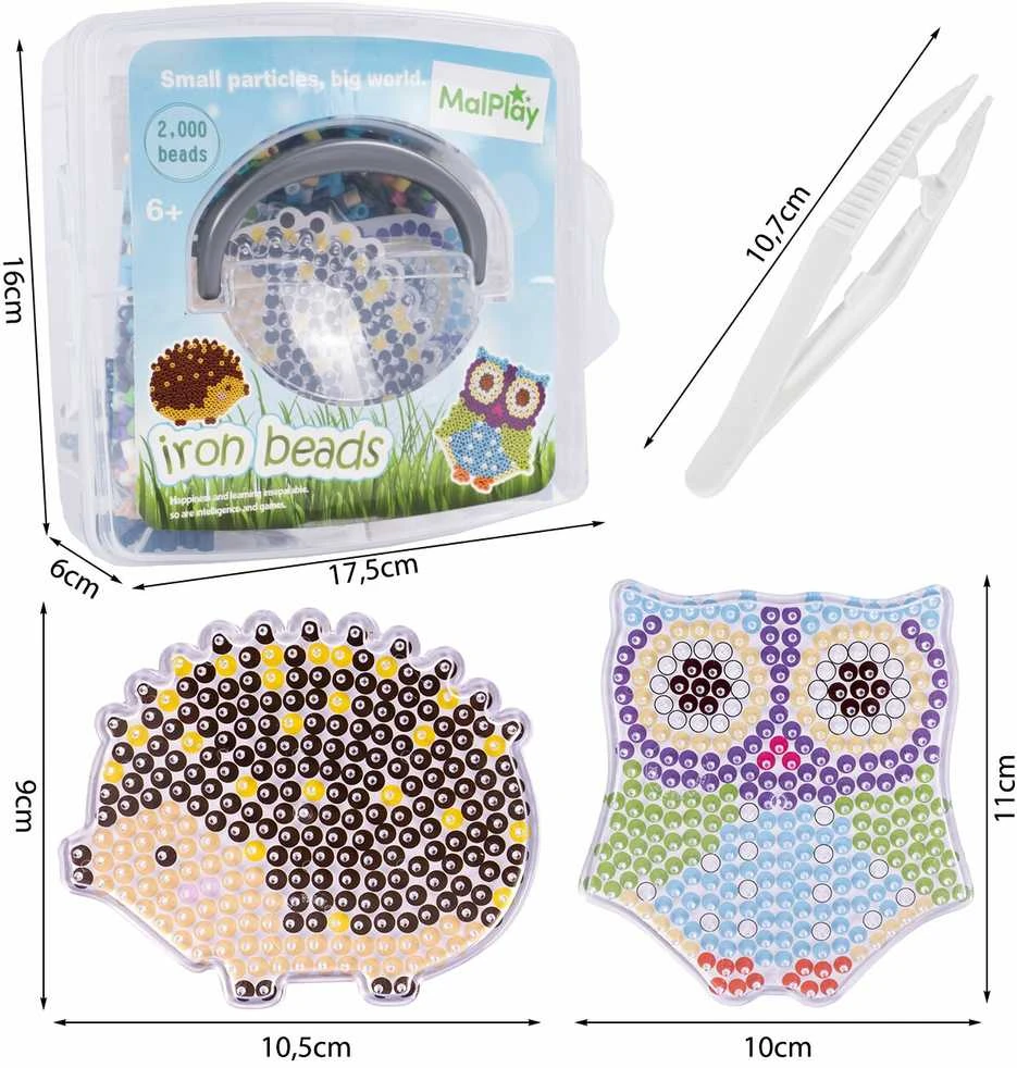 Malplay Lyginimo karoliukai Gyvūnai, 2000vnt.