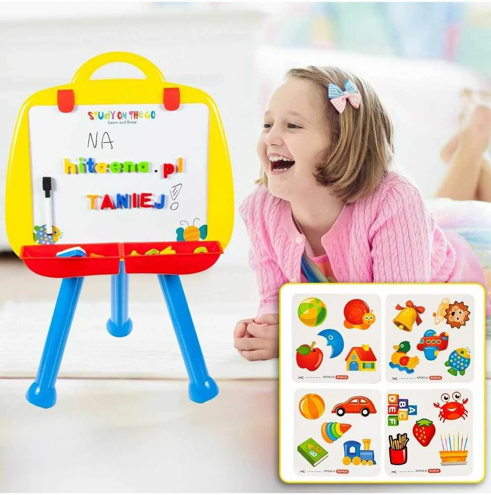 Malplay Magnetinė lenta vaikams, Geltona, 115 vnt.