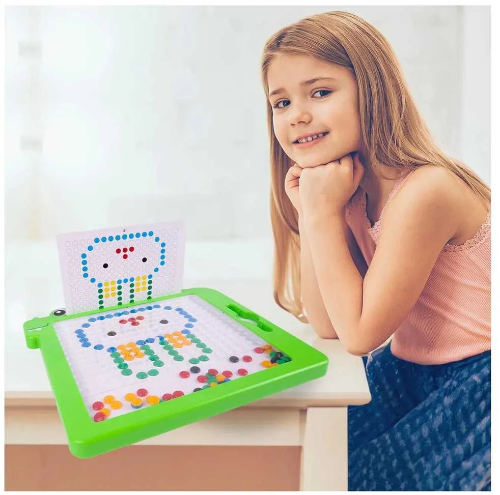 Malplay Magnetinė mozaikinė lenta su 100 karoliukų, Dinozauras