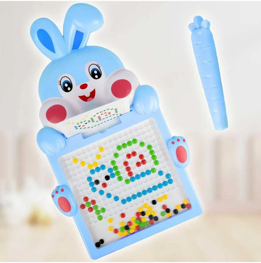 Malplay Magnetinė mozaikinė lenta su karoliukais, šablonų dėlionė, 30.5 cm