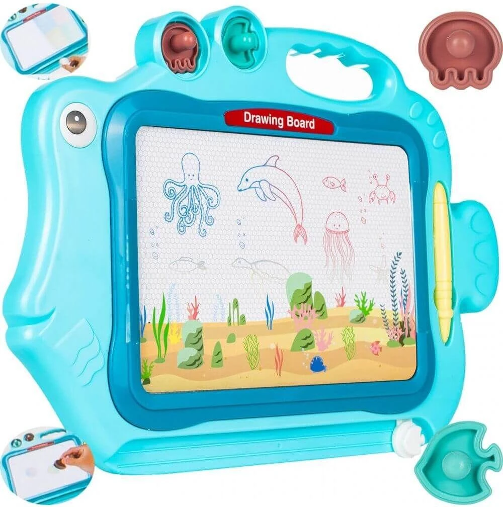 Malplay Magnetinė piešimo lenta su 2 antspaudais, 50 cm