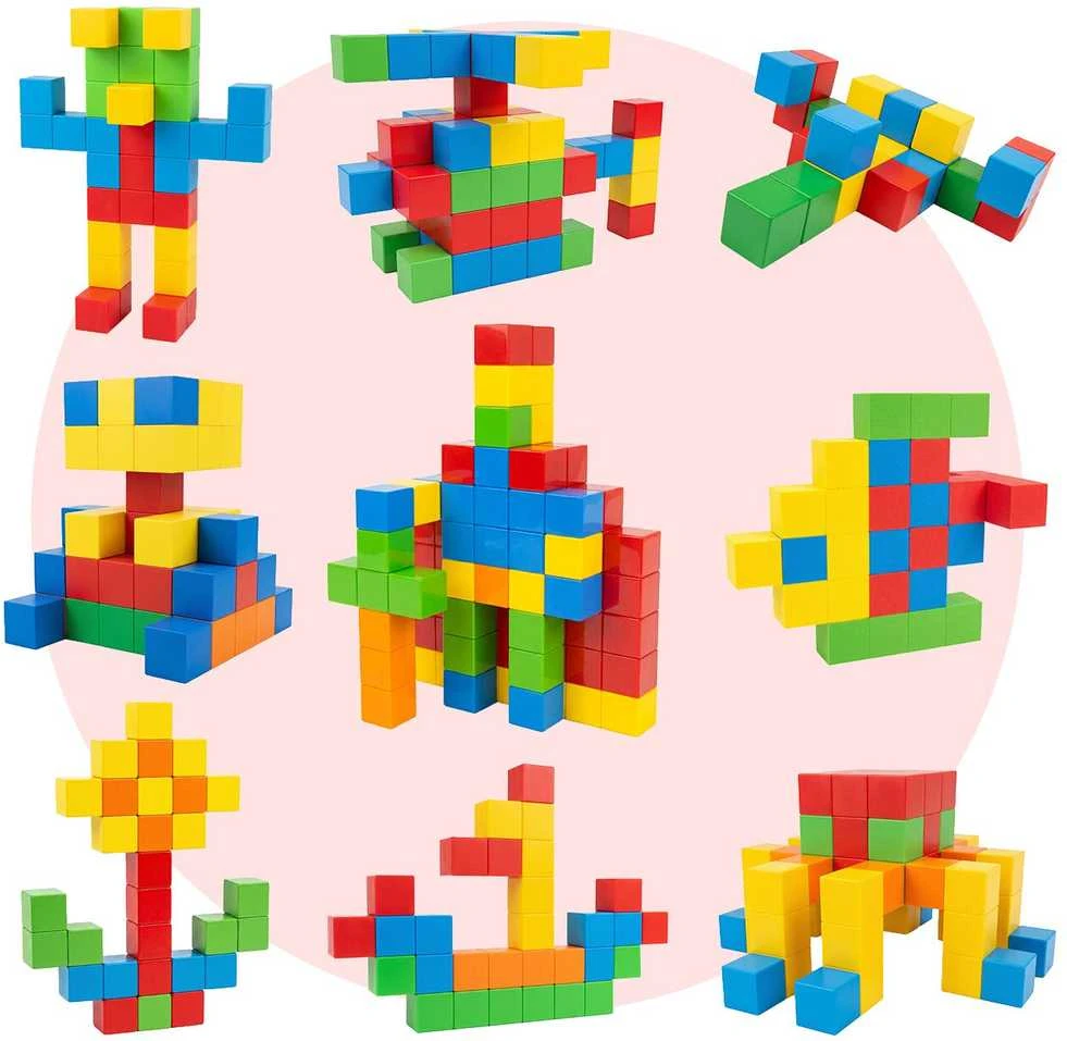 Malplay Magnetinis kubelių konstruktorius, 2D, 3D, 126vnt.