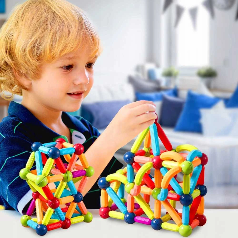 Malplay Magnetinis konstruktorius 3D, 80 detalių