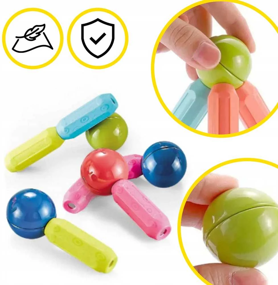 Malplay Magnetinis konstruktorius 3D, 80 detalių
