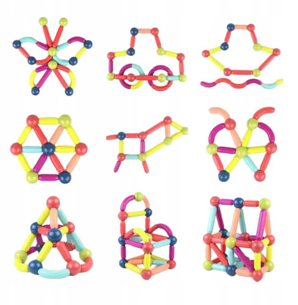 Malplay Magnetinis konstruktorius 3D, 80 detalių