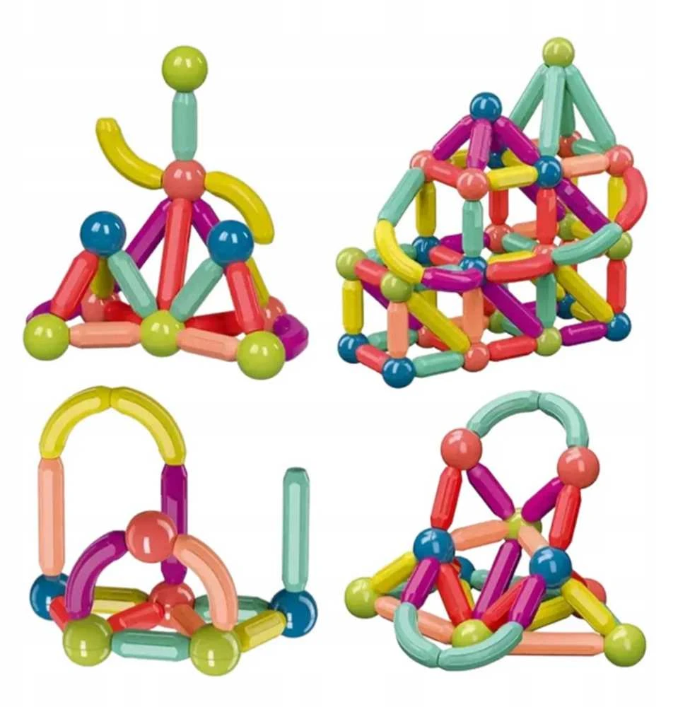 Malplay Magnetinis konstruktorius 3D, 80 detalių