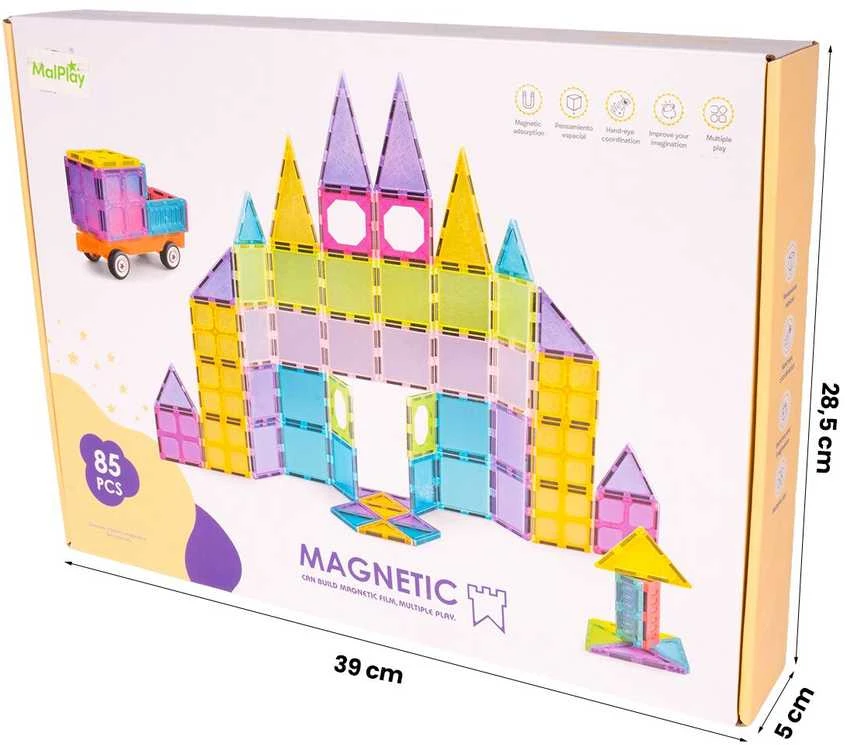 Malplay Magnetinis konstruktorius, 85 detalės