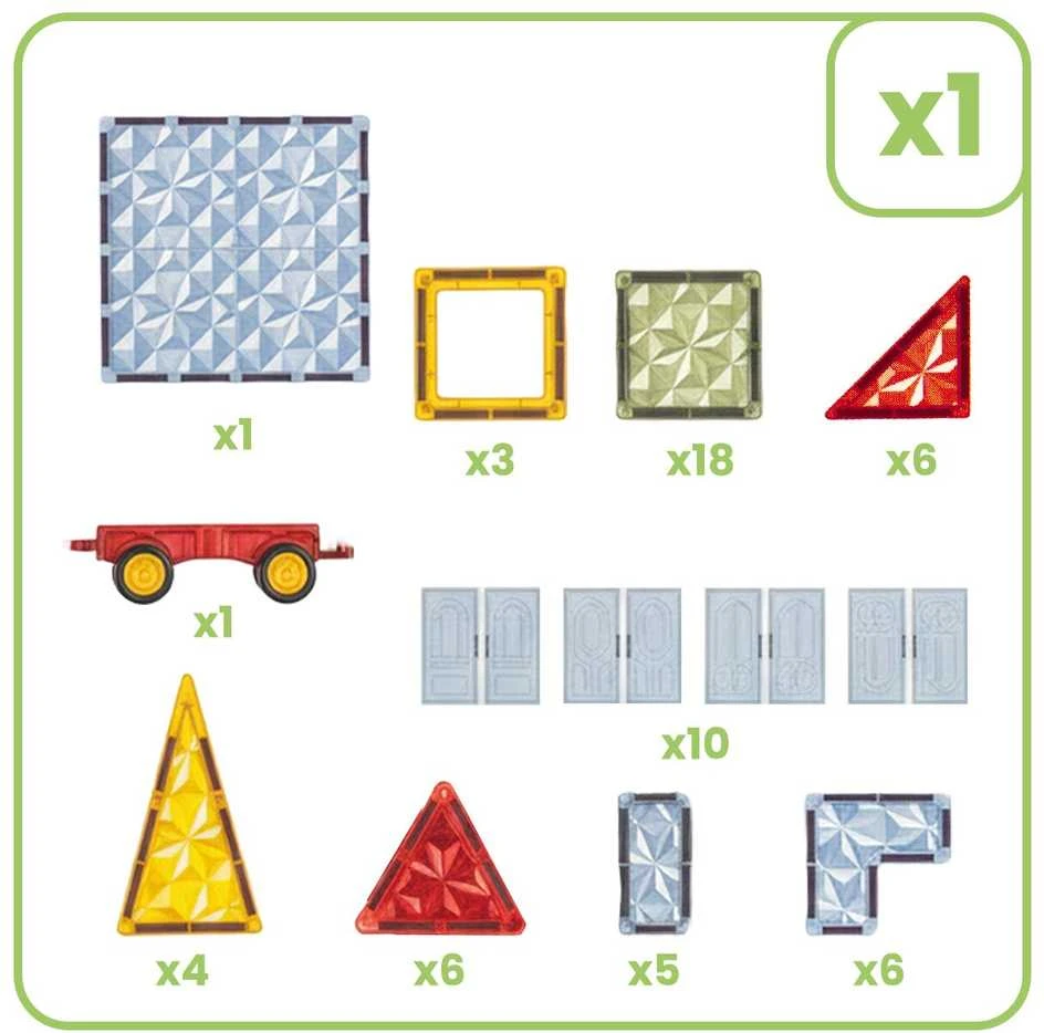 Malplay Magnetinis konstruktorius „Magnetic Blocks”, 60 vnt