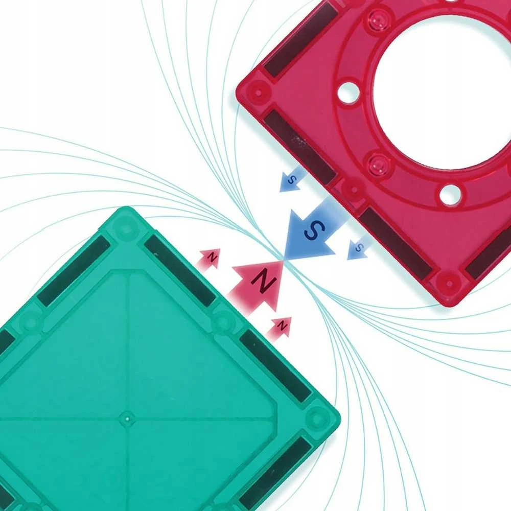 Malplay Magnetinis konstruktorius „Magnetic Tiles”, 77 detalių