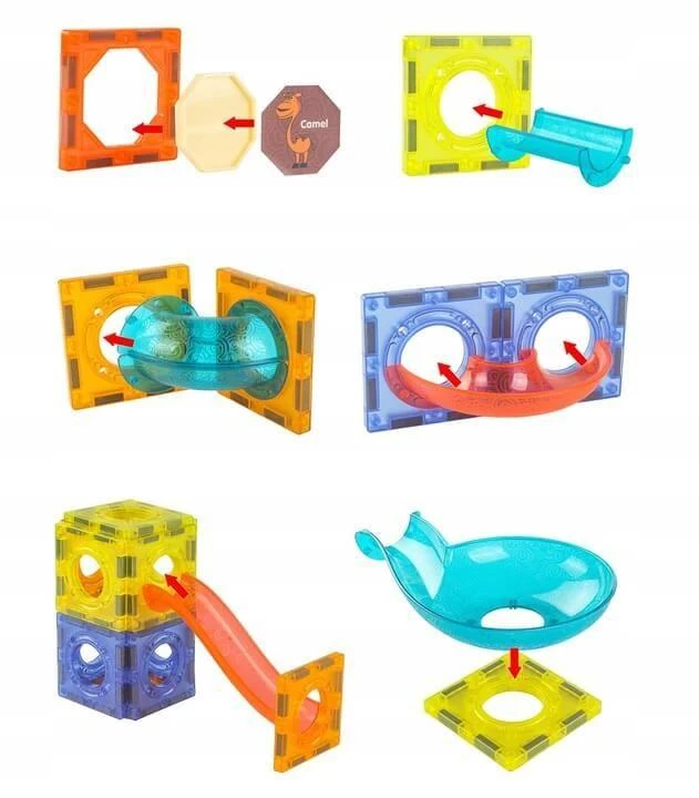 Malplay Magnetinis konstruktorius spalvoti blokeliai, 75 vnt