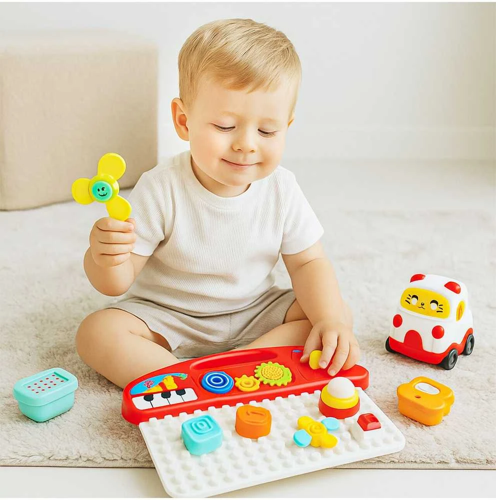 Malplay Manipuliacinė mokomoji lenta su mini pianinu