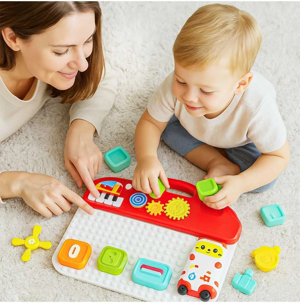 Malplay Manipuliacinė mokomoji lenta su mini pianinu