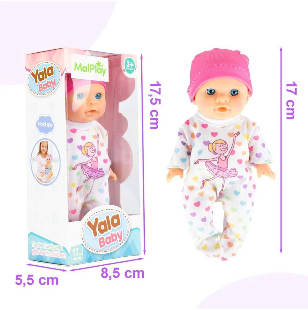 Malplay Maža, miela lėlytė švelniems apkabinimams, 17 cm