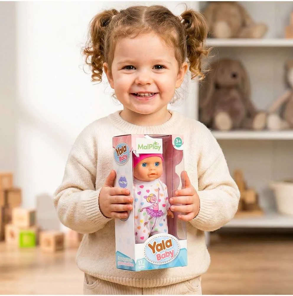 Malplay Maža, miela lėlytė švelniems apkabinimams, 17 cm
