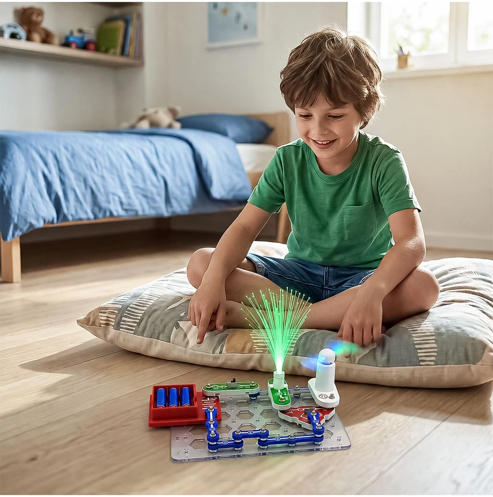 Malplay Mažas elektronikos rinkinys vaikams, elektros grandinėms, LED eksperimentams, 8+