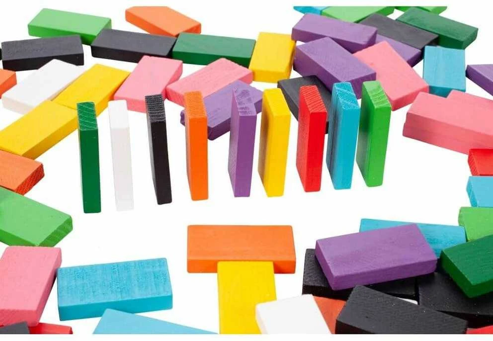 Malplay Medinės domino kaladėlės 100 vnt. - Dėlionė