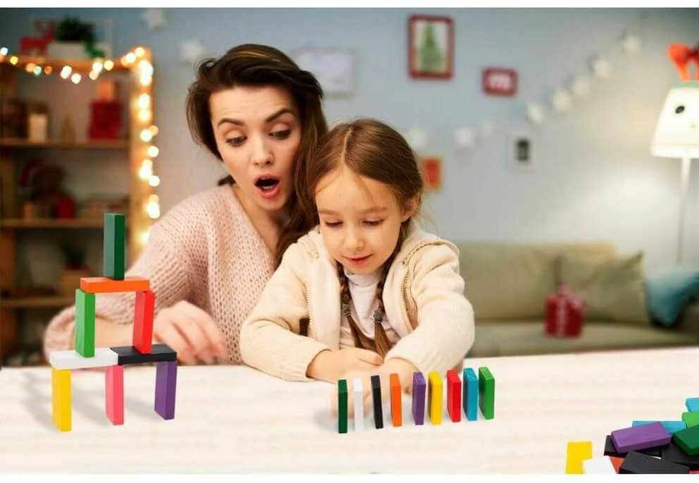 Malplay Medinės domino kaladėlės 100 vnt. - Dėlionė