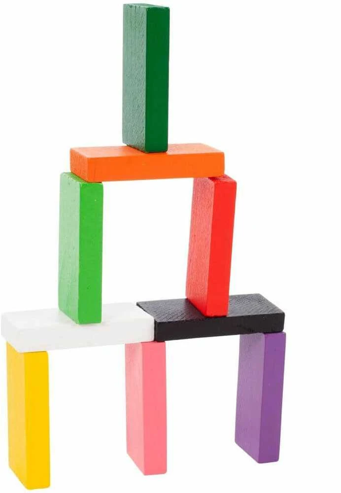 Malplay Domino žaidimas, medinės kaladėlės, 200 vnt.