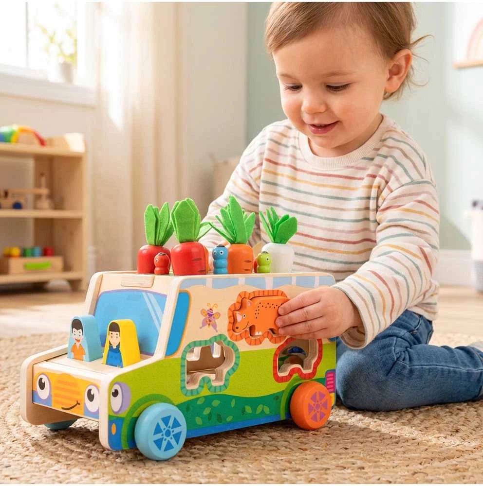 Malplay Medinis rūšiuoklis Morkų automobilis