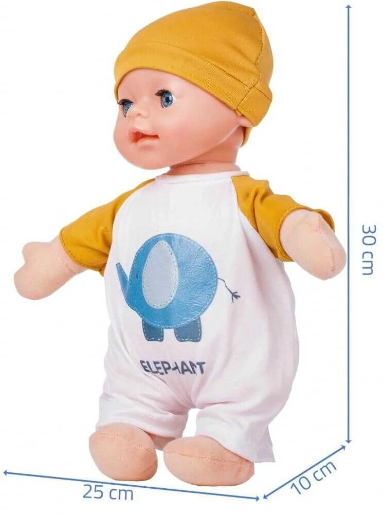 Malplay Minkšta lėlė kūdikis su garsais, 30 cm