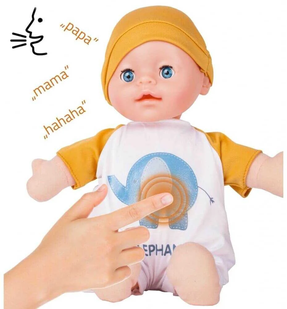 Malplay Minkšta lėlė kūdikis su garsais, 30 cm