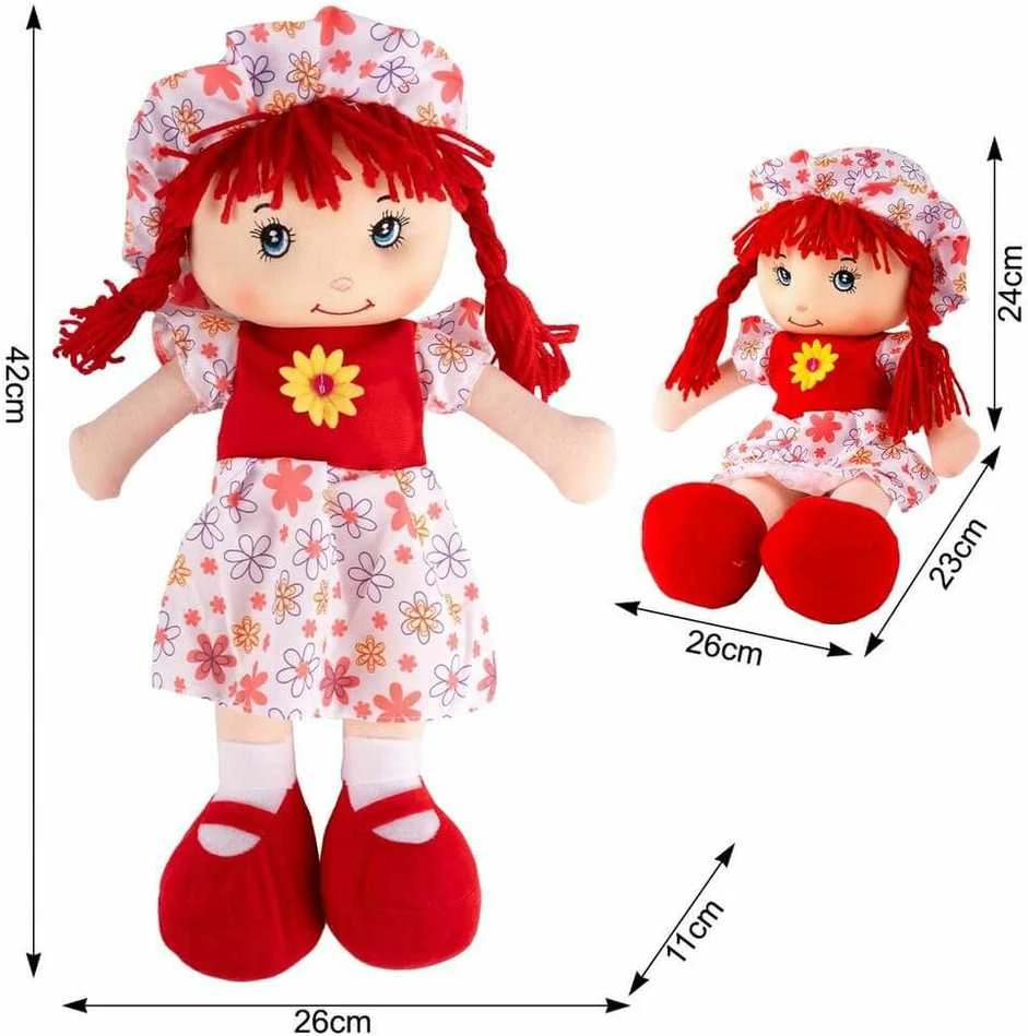 Malplay Minkštas žaislas Skudurinė lėlė Peppi, 42 cm