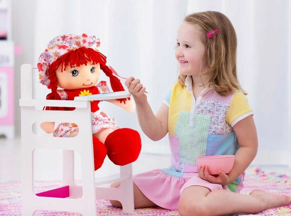 Malplay Minkštas žaislas Skudurinė lėlė Peppi, 42 cm