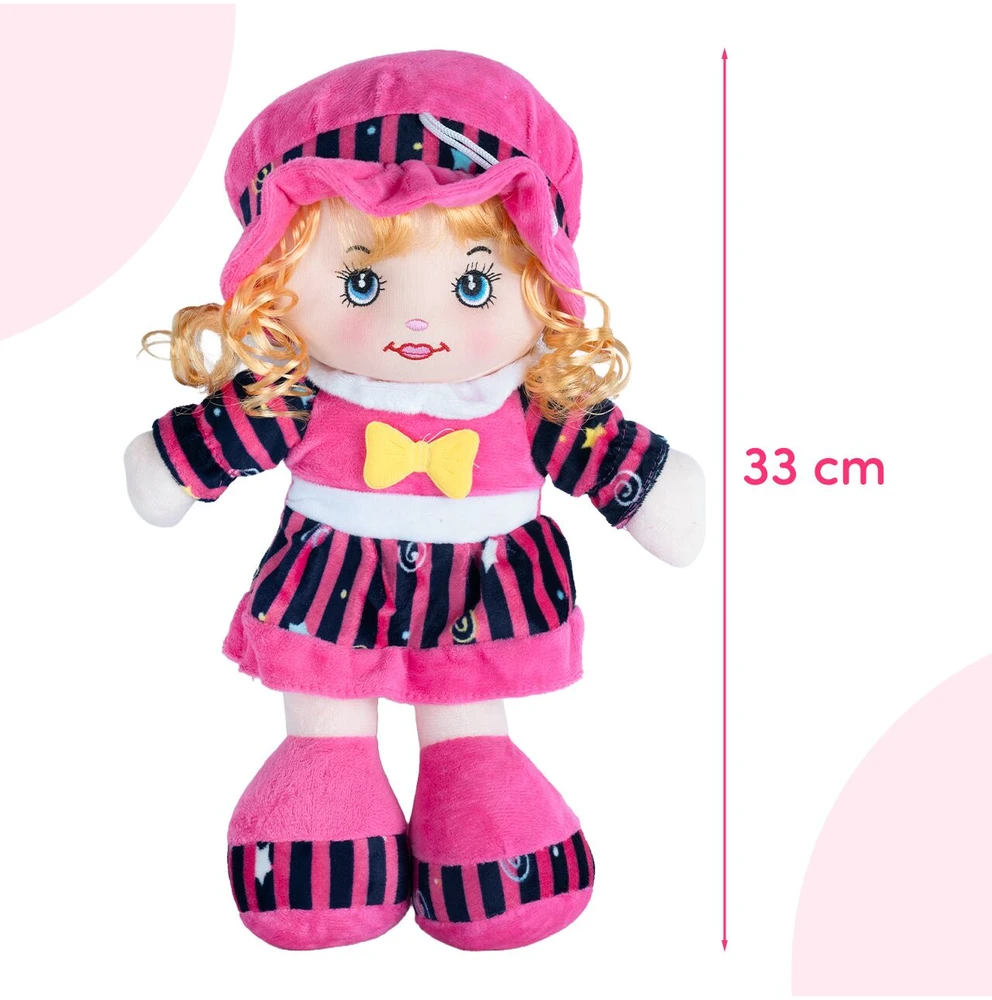 Malplay Minkštas žaislas Skudurinė lėlė Lena, 35 cm