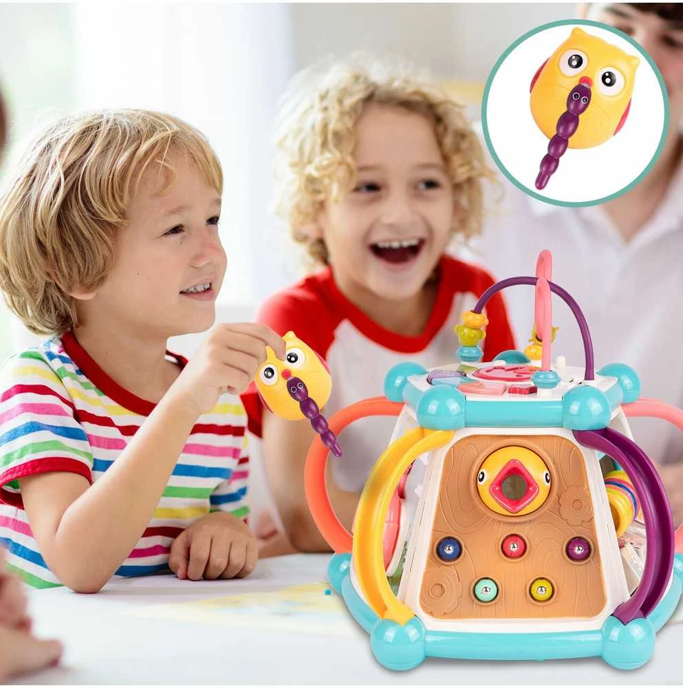 Malplay Mokomasis interaktyvus sensorinis kubas, rūšiuotojas Montessori 7in1