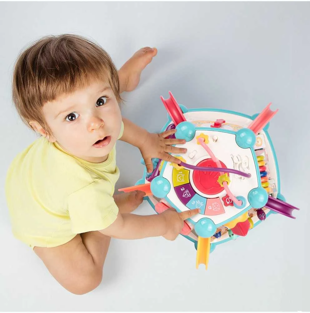 Malplay Mokomasis interaktyvus sensorinis kubas, rūšiuotojas Montessori 7in1