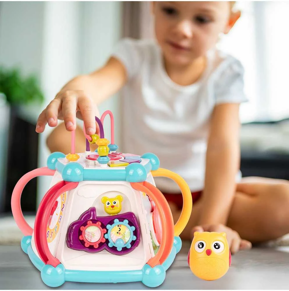 Malplay Mokomasis interaktyvus sensorinis kubas, rūšiuotojas Montessori 7in1