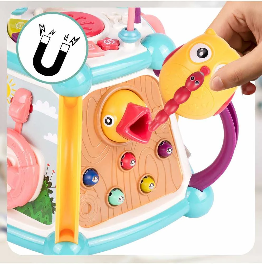 Malplay Mokomasis interaktyvus sensorinis kubas, rūšiuotojas Montessori 7in1