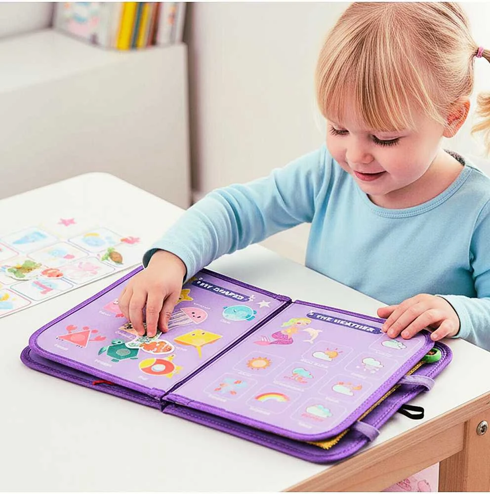 Malplay Montessori manipuliacinė lavinamoji veiklos knyga - lagaminas