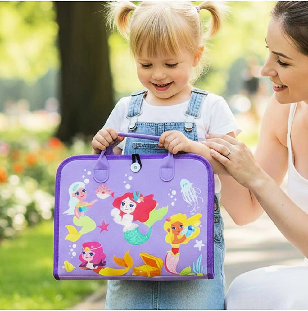 Malplay Montessori manipuliacinė lavinamoji veiklos knyga - lagaminas