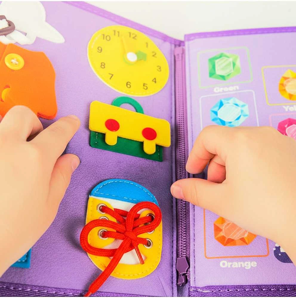 Malplay Montessori manipuliacinė lavinamoji veiklos knyga - lagaminas