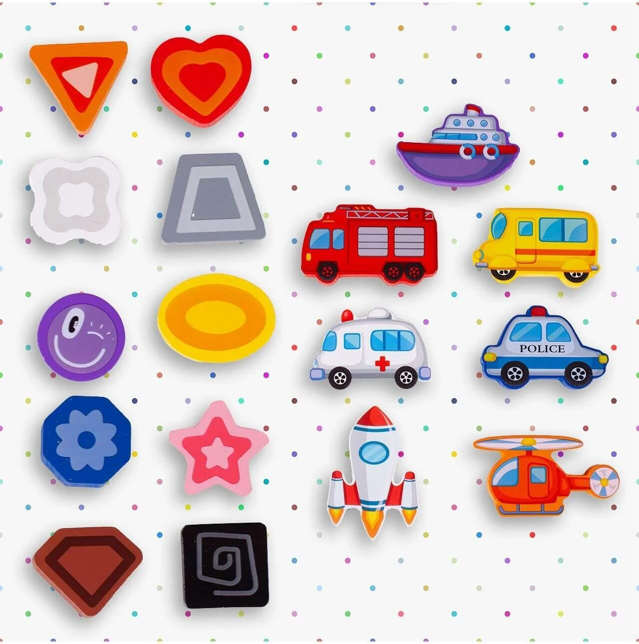 Malplay Montessori medinė dėlionė, mokanti skaičiuoti 6in1