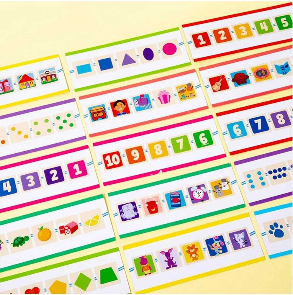 Malplay Montessori medinės kaladėlės su virvelėmis mokymuisi