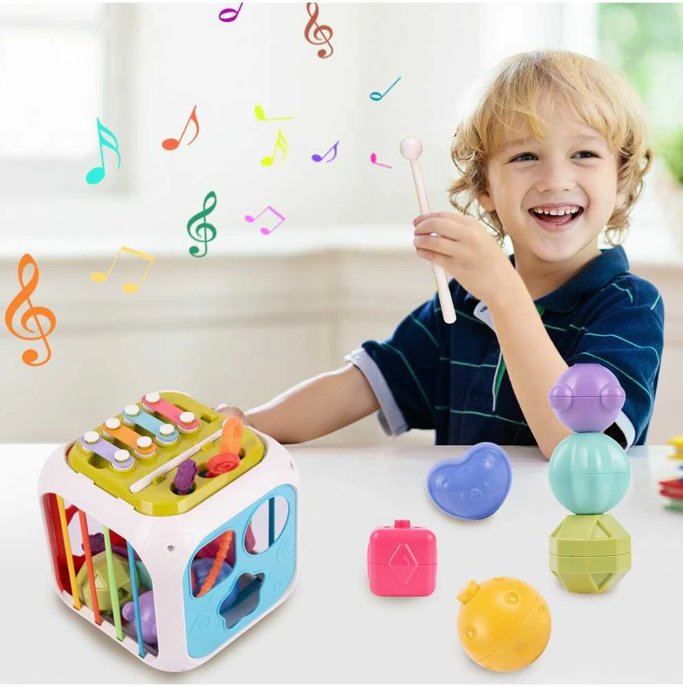 Malplay Montessori rūšiavimo kubas 7 in1