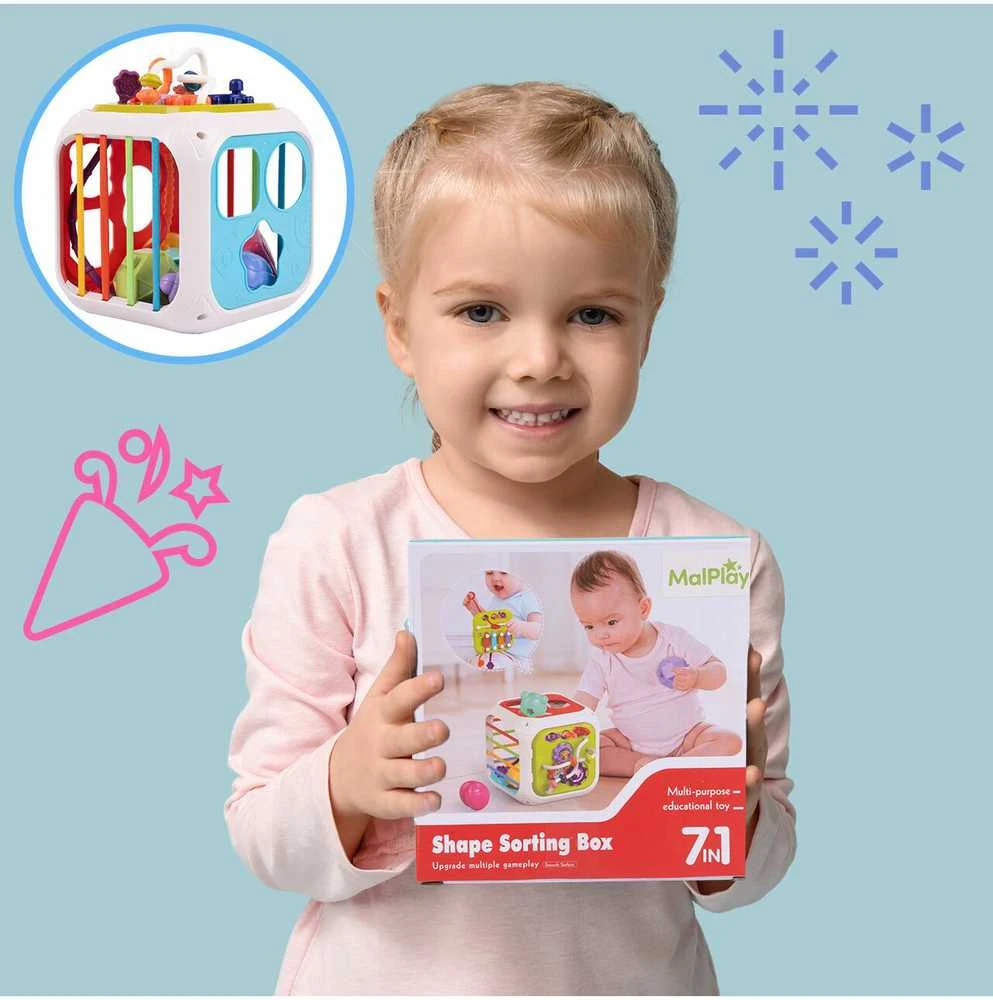 Malplay Montessori rūšiavimo kubas 7 in1