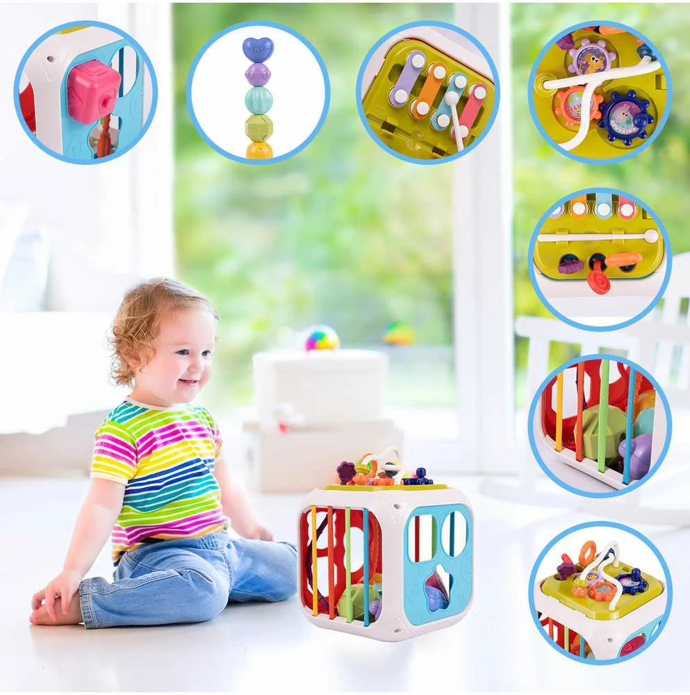 Malplay Montessori rūšiavimo kubas 7 in1