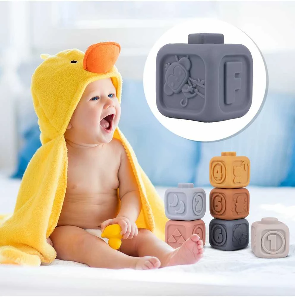 Malplay Montessori sensorinės kaladėlės - piramidė Koala, 13 vnt