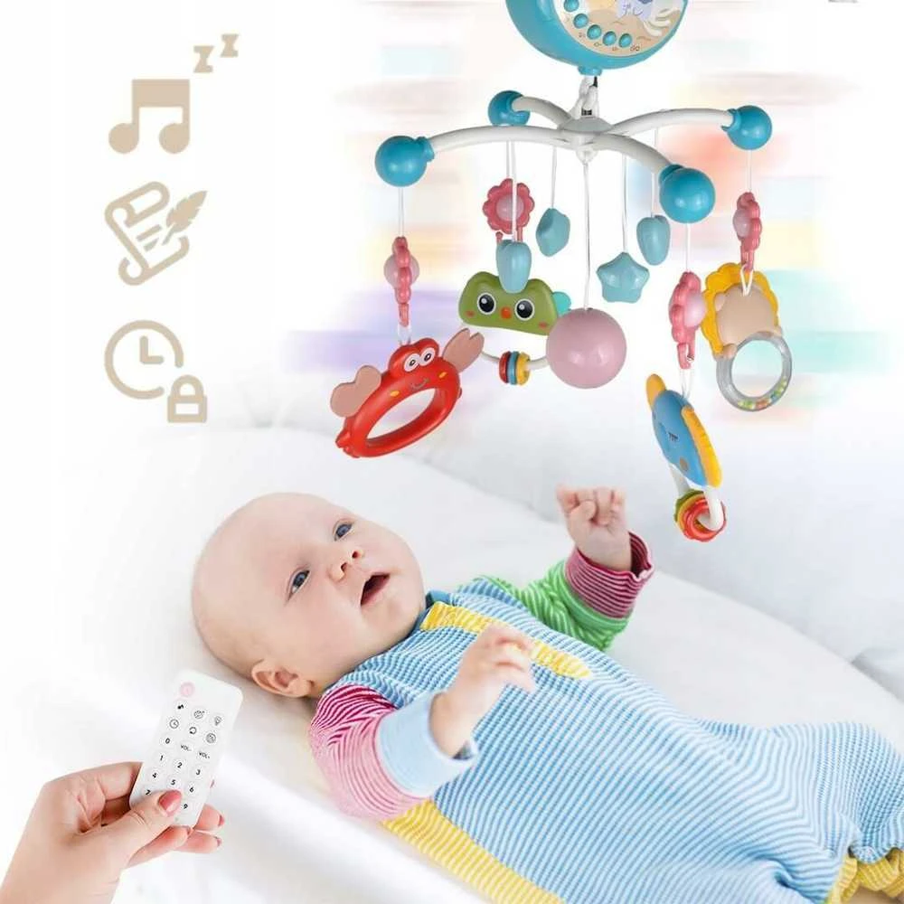 Malplay Muzikinė karuselė kūdikiams su projektoriumu ir nuotolinio valdymo pultu