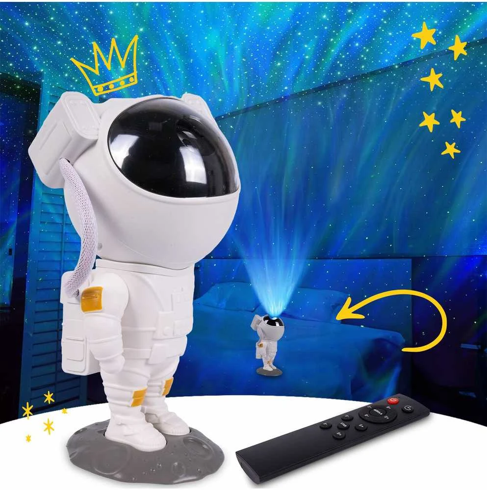 Malplay Naktinė lempa, žvaigždžių projektorius - Astronautas su nuotolinio valdymo pultu
