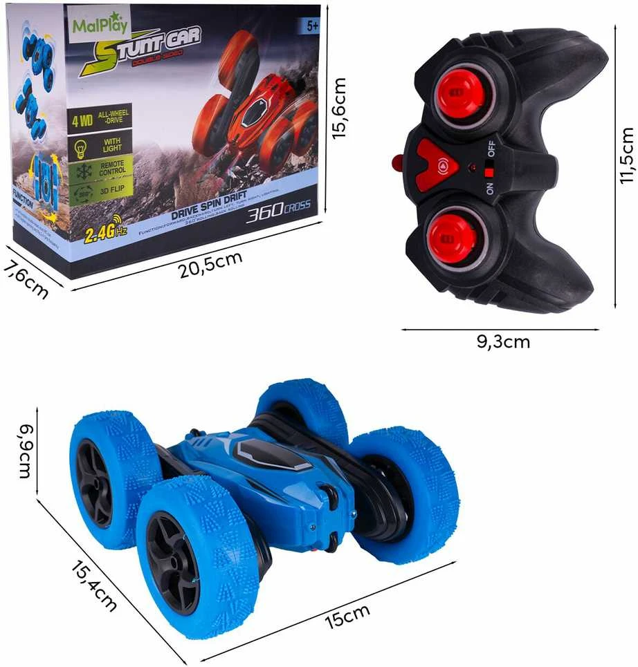 Malplay Nuotoliniu būdu valdomas kaskadininkų automobilis RC Twister Drift Stunt