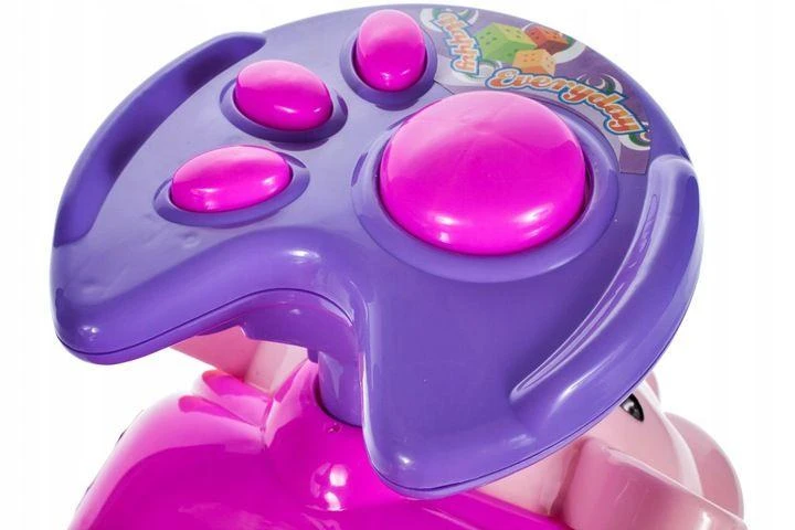 Malplay Paspiriama mašinėlė, stumdukas Kačiukas, rožinė-violetinė