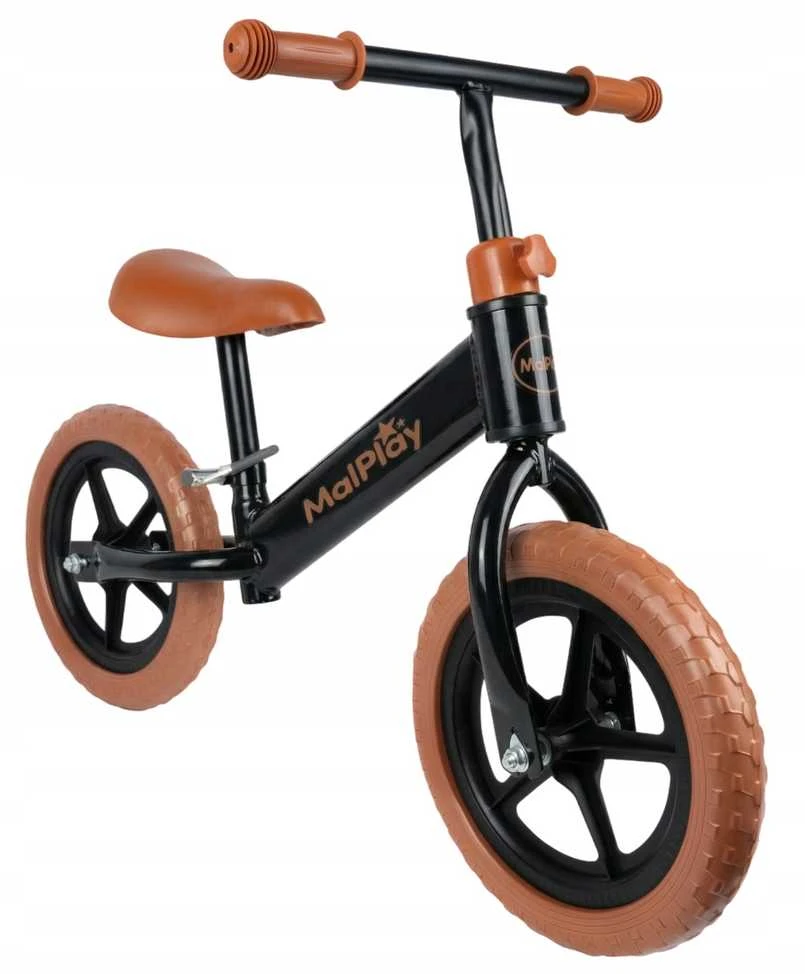 Balansinis dviratukas Malplay 12" Eva, ruda-juoda