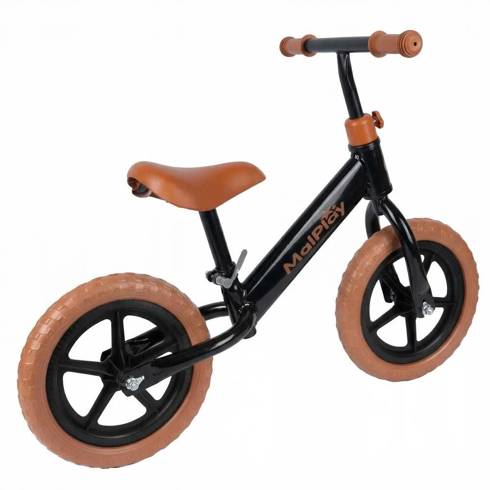 Balansinis dviratukas Malplay 12" Eva, ruda-juoda